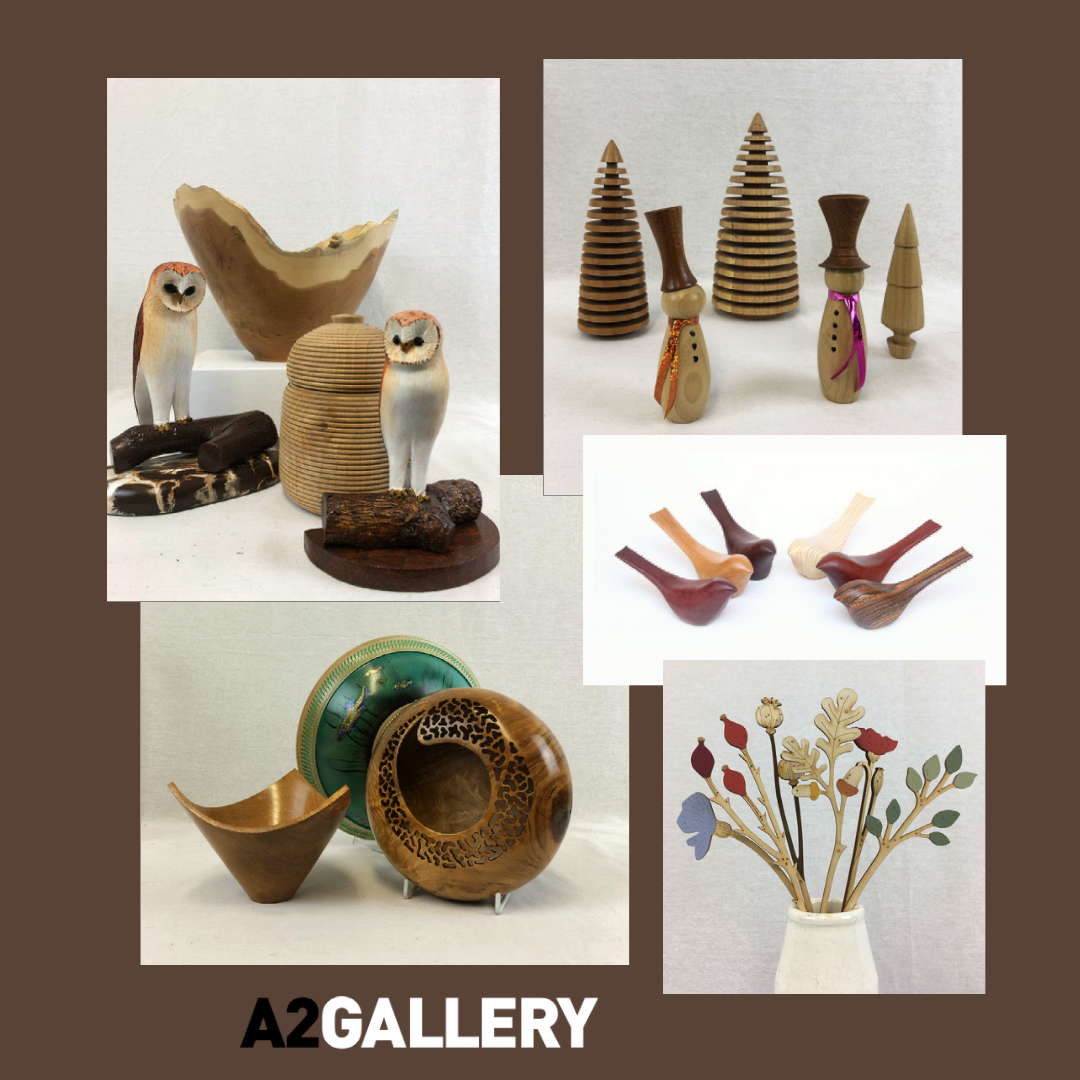 Day 15. A selection of the Wood Turning, carved sculptural pieces and laser-cut decorative work on show currently at our gallery in Wells, Somerset. #woodturning #woodsculpture #artgallery #visitwells