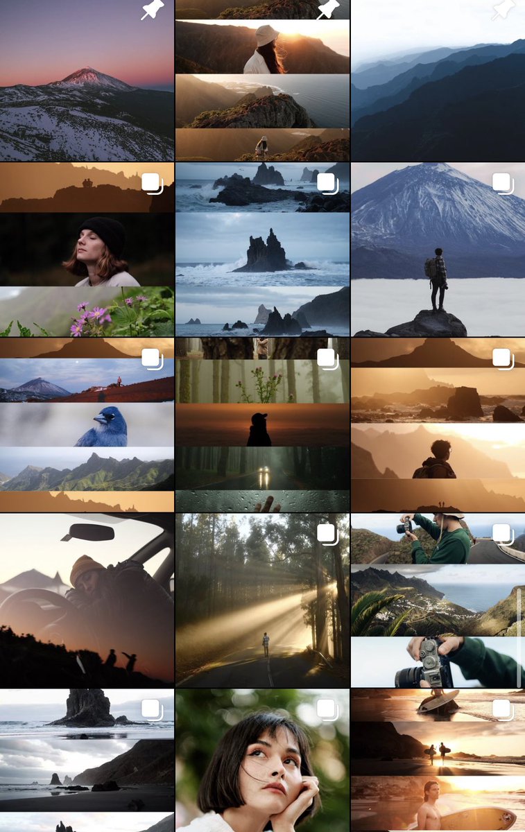 Mi feed de instagram y sus colores.