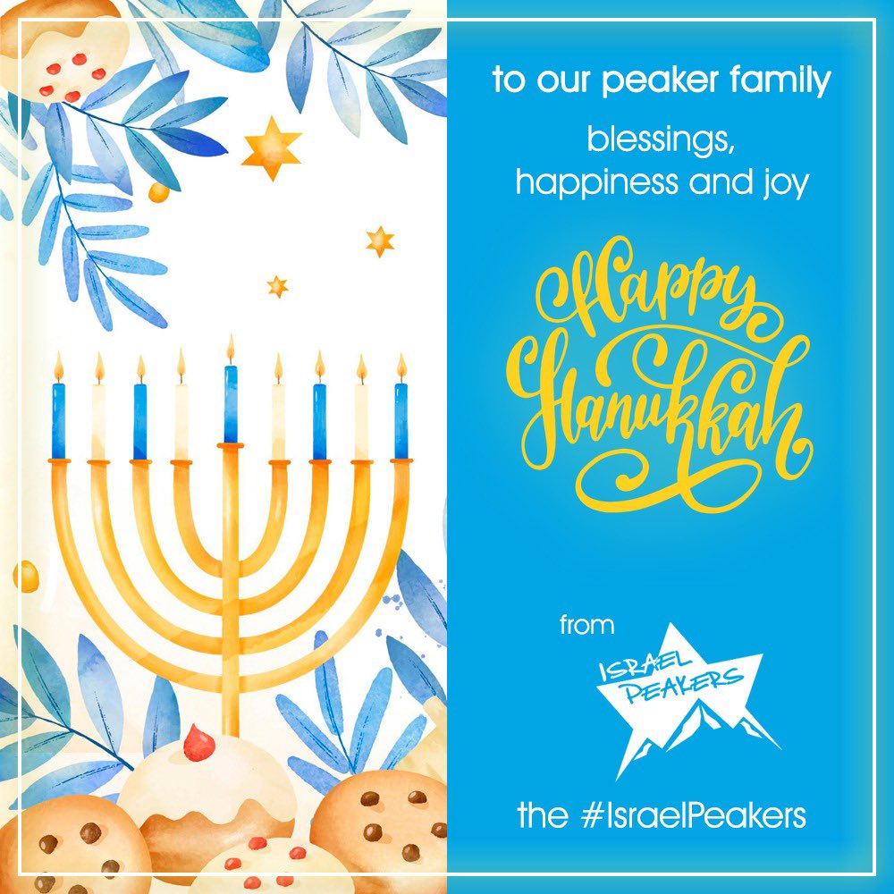 IsraelPeakers's tweet image. Happy Hanukkah to all celebrating!
Wishing you all lots of joy 🤩, light 💡 and love 💗
#MPC2022 #MPC
#MyPeakChallenge
#Hanukkah 
#SamHeughan
#IsraeliPeakers