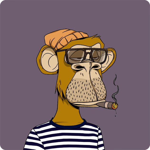 Bored Ape Purple With Cigar - Nftallinone