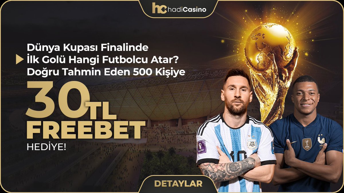 hadicasino1's tweet photo. ❓Dünya Kupası Finalinde İlk Golü Hangi Futbolcu Atar?

💯 Doğru Tahminde Bulunan 50 Kişiye 30 ₺ Free Bet Hediye

💎 https://t.co/TNSJk8aJpV

➡️ Gönderiyi Retweetle  | 3 Arkadaşını Etiketle

✍️Formu Doldur https://t.co/X8ANfZaEdU

Detaylar Telegram Kanalımızda ! https://t.co/p5yl95wa2s