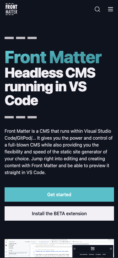 eliostruyf's tweet photo. Finally took the time to create a better navigation experience for #FrontMatter website. #MobileNavigation
Upgraded to #Nextjs 13 too! 💨 https://t.co/SZjhynA4u6