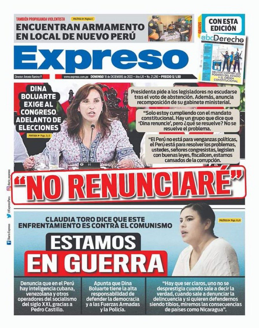 Indignados_P's tweet photo. La prensa INVISIBILIZA a los 30 asesinados en las protestas.
Se nota que ya les cayó su mermelada por Dina Boluarte y el Congreso.

#PrensaSicaria #ProstiPrensa #PrensaBasura #QueSeVayanTodosYa https://t.co/WtKwezbGoj