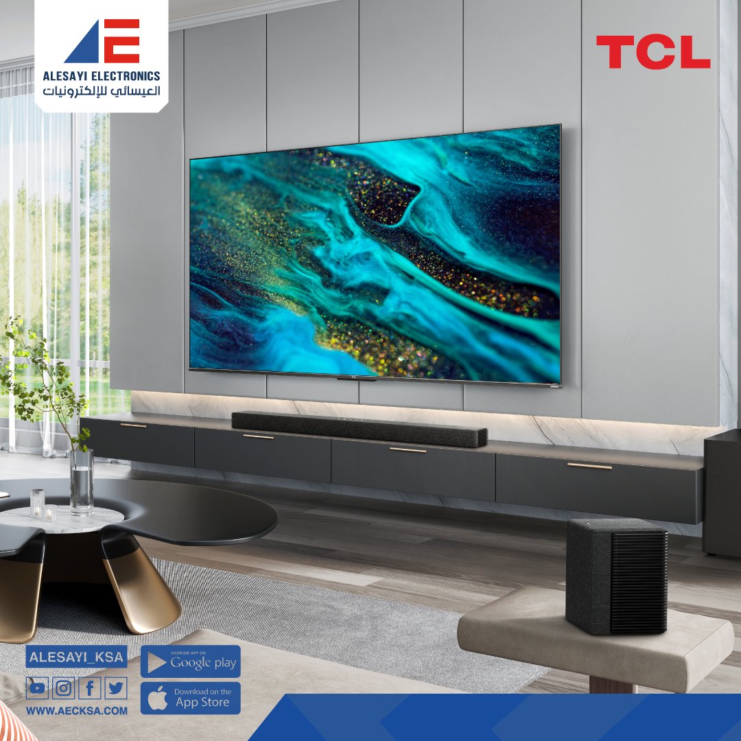 Alesayi_KSA's tweet image. استمتع بمسرح صوتي واسع للغاية مع تقنية RAY • DANZ و Dolby Atmos مع مكبر الصوت و شاشة بأحدث التقنيات و الوضوح.
تجربة غامرة ، في كل مكان!
.
.
.
#TCLSoundbar #DolbyAtmos #تلفزيونات_تي_سي_ال #AEC #alesayi #العيسائي_للإلكترونيات