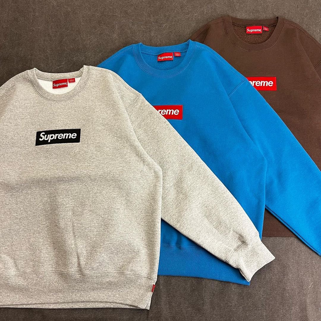dropsdotgg's tweet photo. What was your favorite Supreme Box Logo crewneck this season?

(Zebra didn't make the cut) https://t.co/LY6wsQI0wP