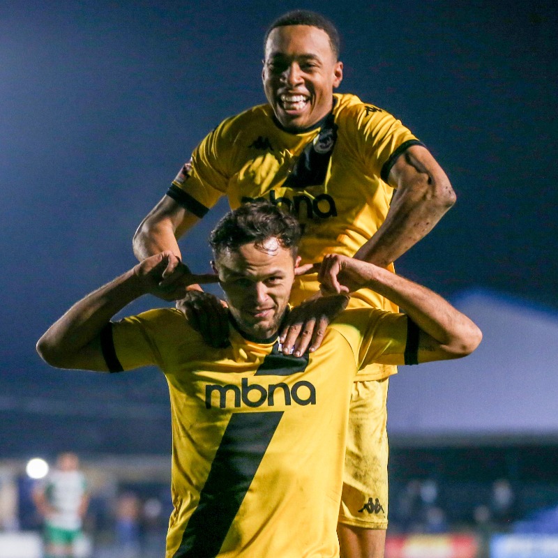 ChesterFC's tweet photo. 🔜 We're in FA Trophy Third Round action on Tuesday night at @FarsleyCelticFC!

🎫 Get your tickets for the game online below. 👇

#OurClub 🟡⚫️ #FARCFC