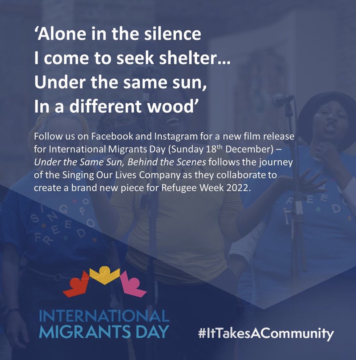 In honour of #InternationalMigrantsDay_2022 we are launching our latest film showing the creative journey to create a new song for #refugeeweek click: shorturl.at/nJLRV
<a href="/IOM_UK/">IOM United Kingdom</a> #ItTakesACommunity <a href="/UNRefugeesUK/">UK for UNHCR</a> <a href="/haoussou/">Kolbassia Haoussou MBE</a> #RefugeesWelcome <a href="/IMIX_UK/">IMIX 🧡</a> <a href="/UNmigration/">IOM - UN Migration 🇺🇳</a>