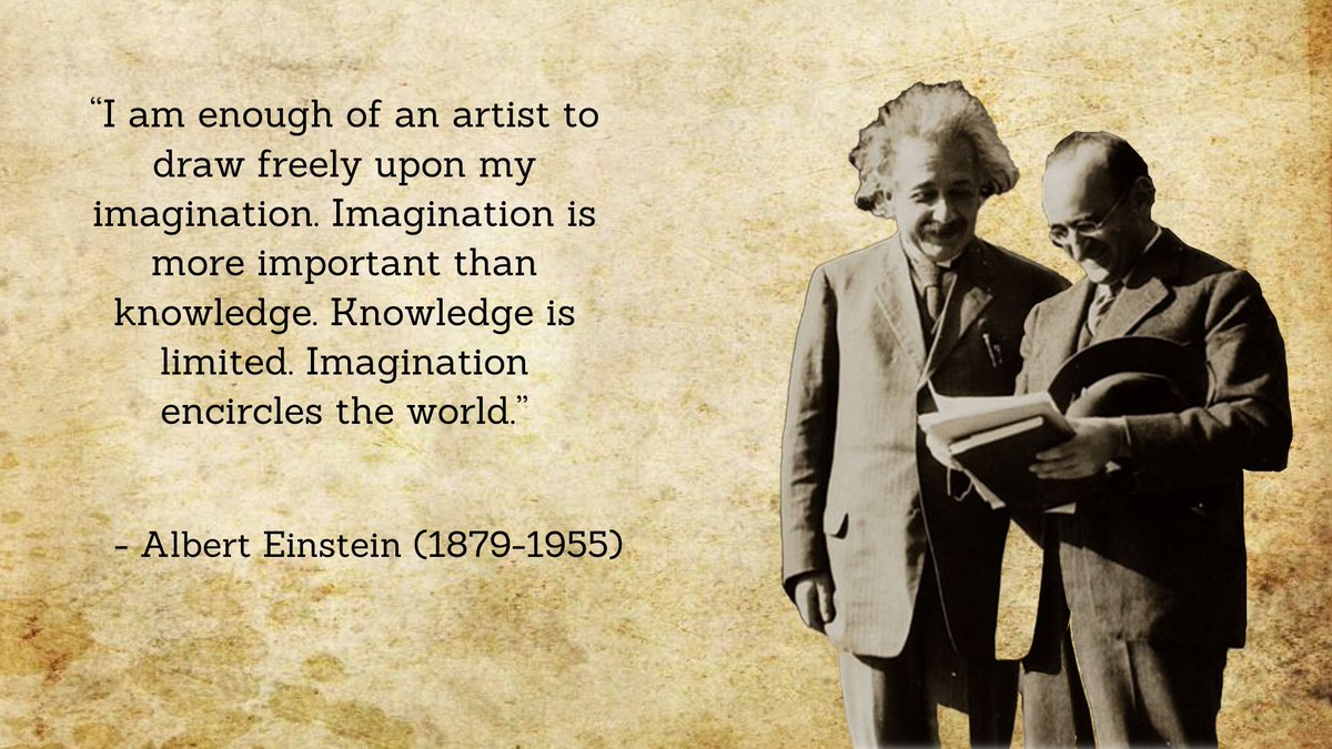 RT @PhysInHistory: Albert Einstein on the power of imagination. https://t.co/QmE8TWmRZl