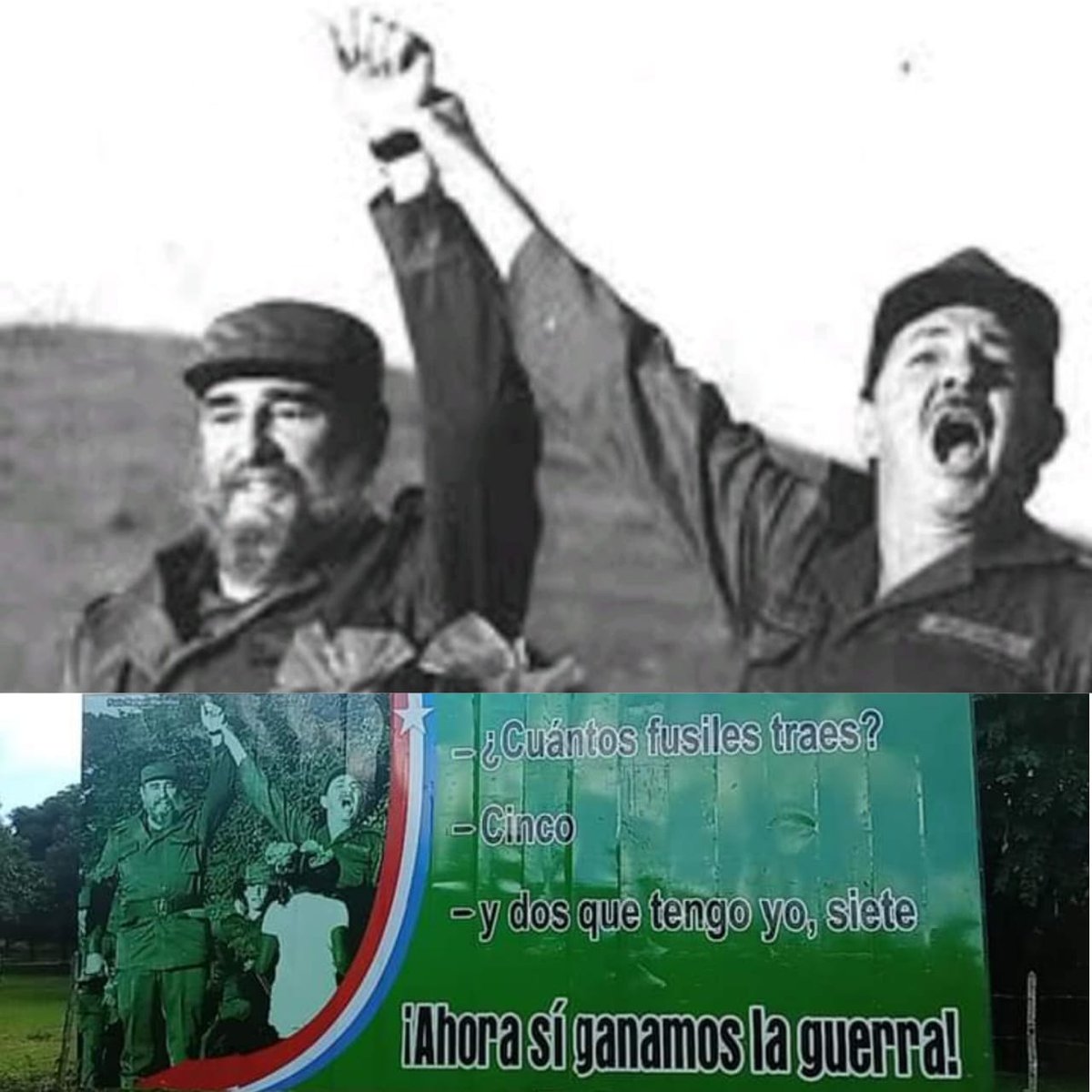 El 18 de diciembre de 1956 al encontrarse #Fidel con #Raúl, luego del desastre de Alegría de Pio y sumar siete fusiles, es una máxima expresión del optimismo y de la convicción de no rendirse jamás. #CubaViveEnSuHistoria #CubaCoopera @CubacooperaDj