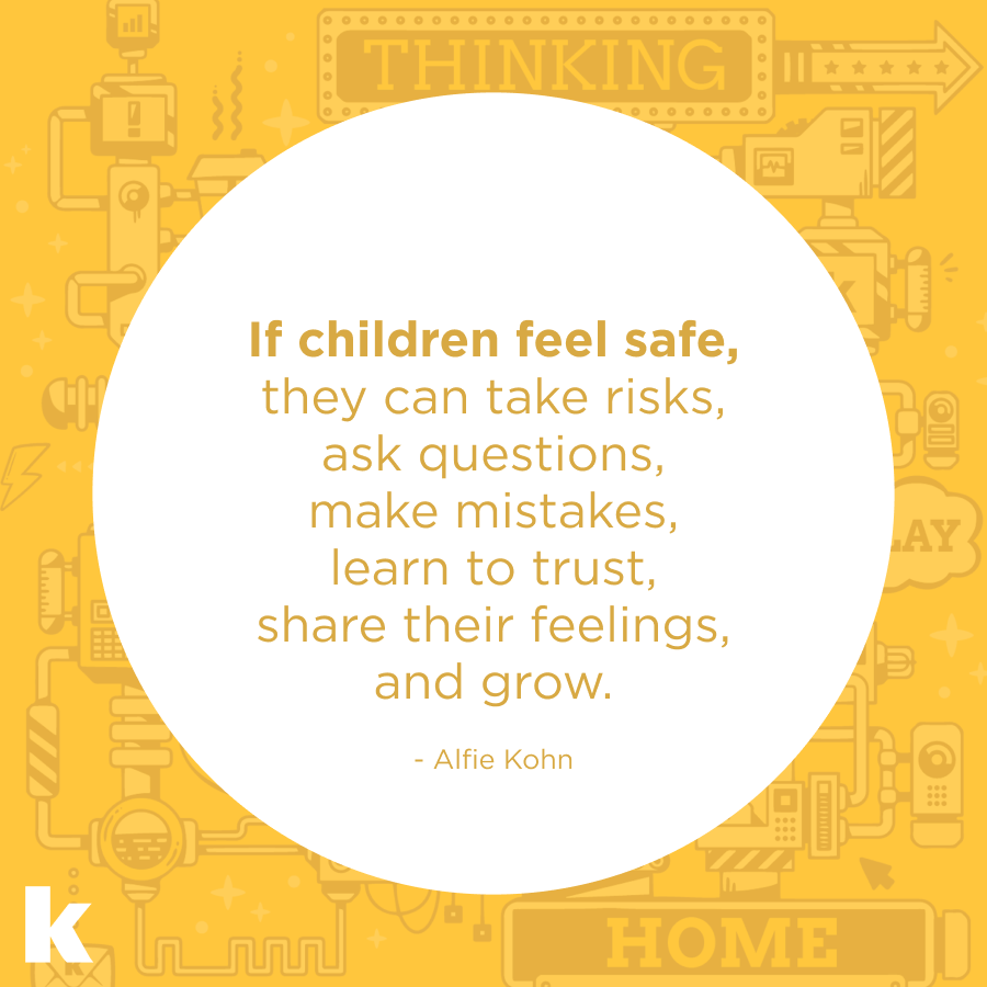 kellerthinking's tweet photo. โIf children feel safe, they can take risks, ask questions, make mistakes, learn to trust, share their feelings, and grow.โ - Alfie Kohn
#kellerthinking #weeklythoughts #qotw #quoteoftheweek #safe #takerisks #askquestions #makemistakes #sharefeelings #grow https://t.co/jwCVpBLPao