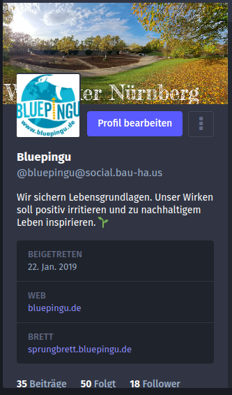 Wir ziehen demnächst um. Wer kommt mit?
social.bau-ha.us/@bluepingu