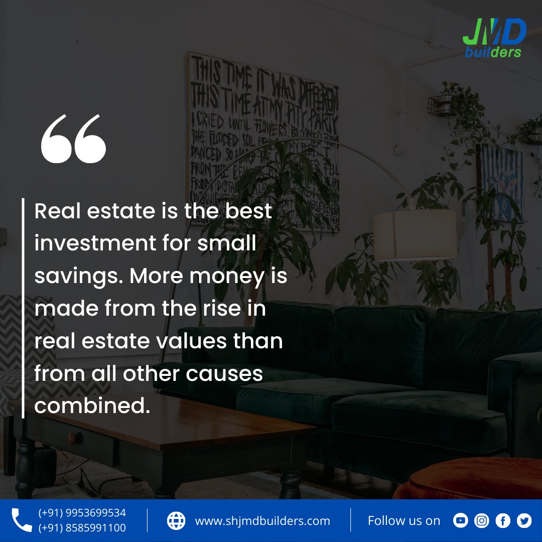 builders_jmd's tweet photo. Real estate is the best investment for small savings. More money is made from the rise in real estate values than from all other causes combined.

#realestate #home #Investment #investing https://t.co/BWEThp1HRY