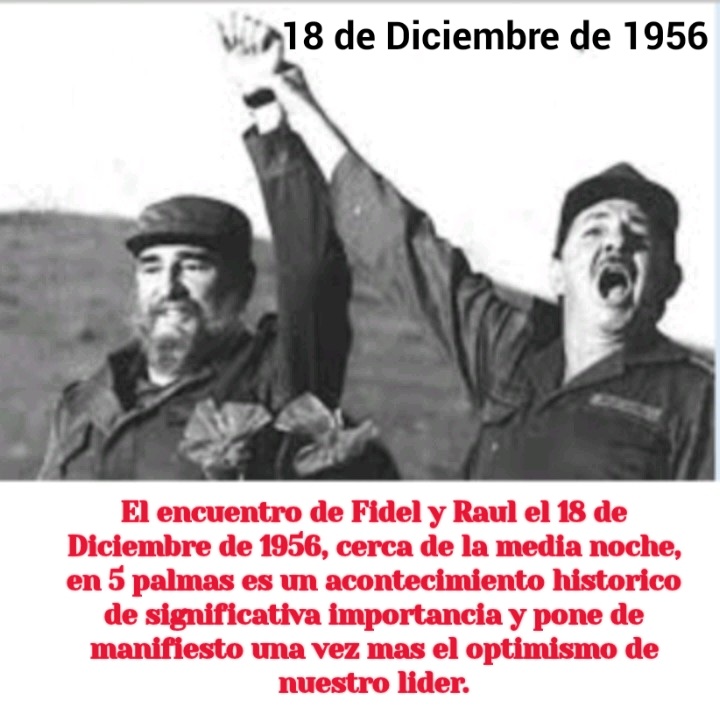 #Fidel nunca perdió la fe en la victoria, y 13 días después, ya en las montañas de la Sierra Maestra, un 18 de diciembre […] al reunir siete fusiles y un puñado de combatientes, exclamó: “¡Ahora sí ganamos la guerra!”. #CubaViveEnSuHistoria