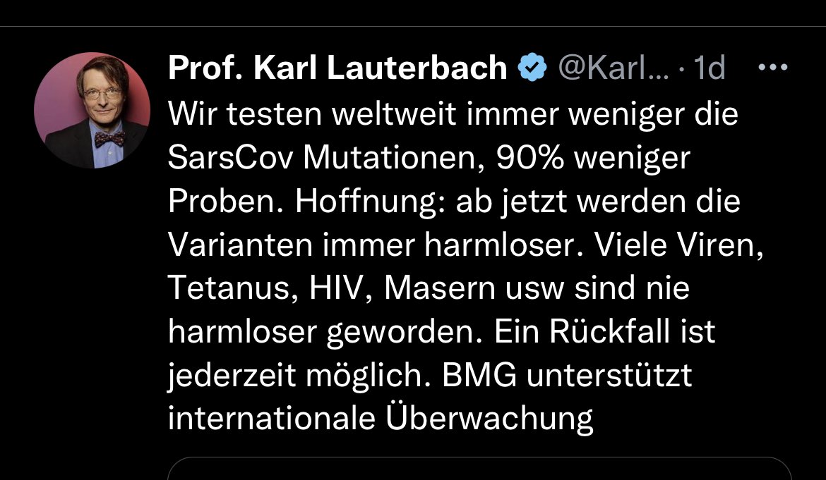 KrischanWolf's tweet photo. Erstaunlich, daß er solche Tweets nicht löscht … wenn es noch eine Bestätigung für sein wirrologisches Irrlichtern brauchte: hier ist es. Er wird in die Medizingeschichte als Erstbeschreiber der viralen Natur des Clostridium tetani eingehen 😈 https://t.co/legEFtwHeQ