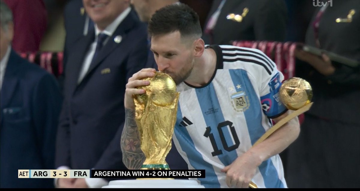 Football….completed it mate!!!!!#WorldCupFinal #Messi𓃵