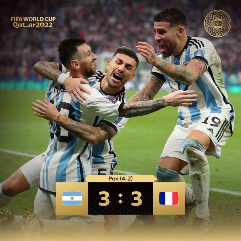 fifaworldcup_pt's tweet photo. FIM DE JOGO! O TÍTULO DA COPA DO MUNDO É DA ARGENTINA!