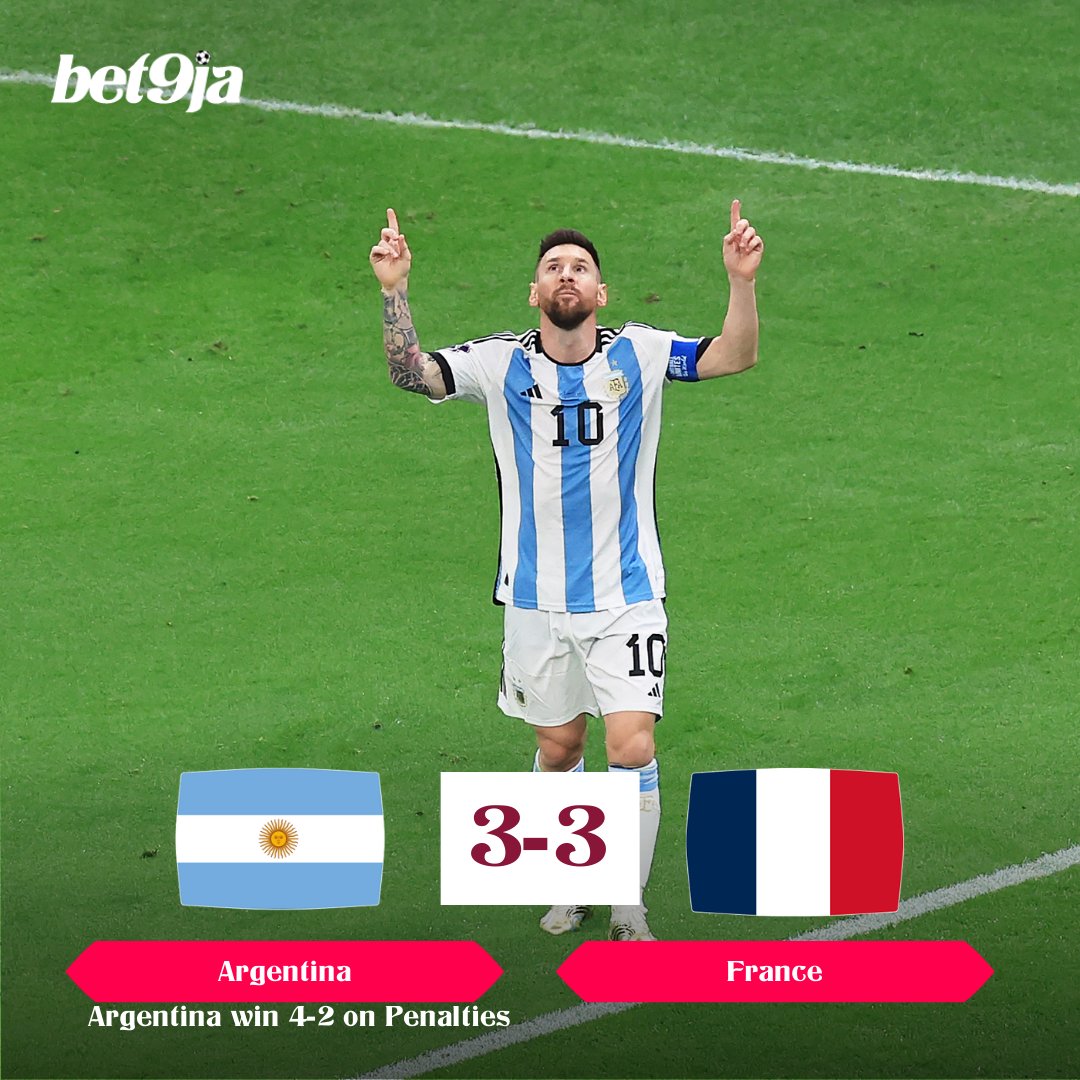 Bet9ja on Twitter "ARGENTINA ARE THE WORLD CHAMPIONS!!!! FullTime AET