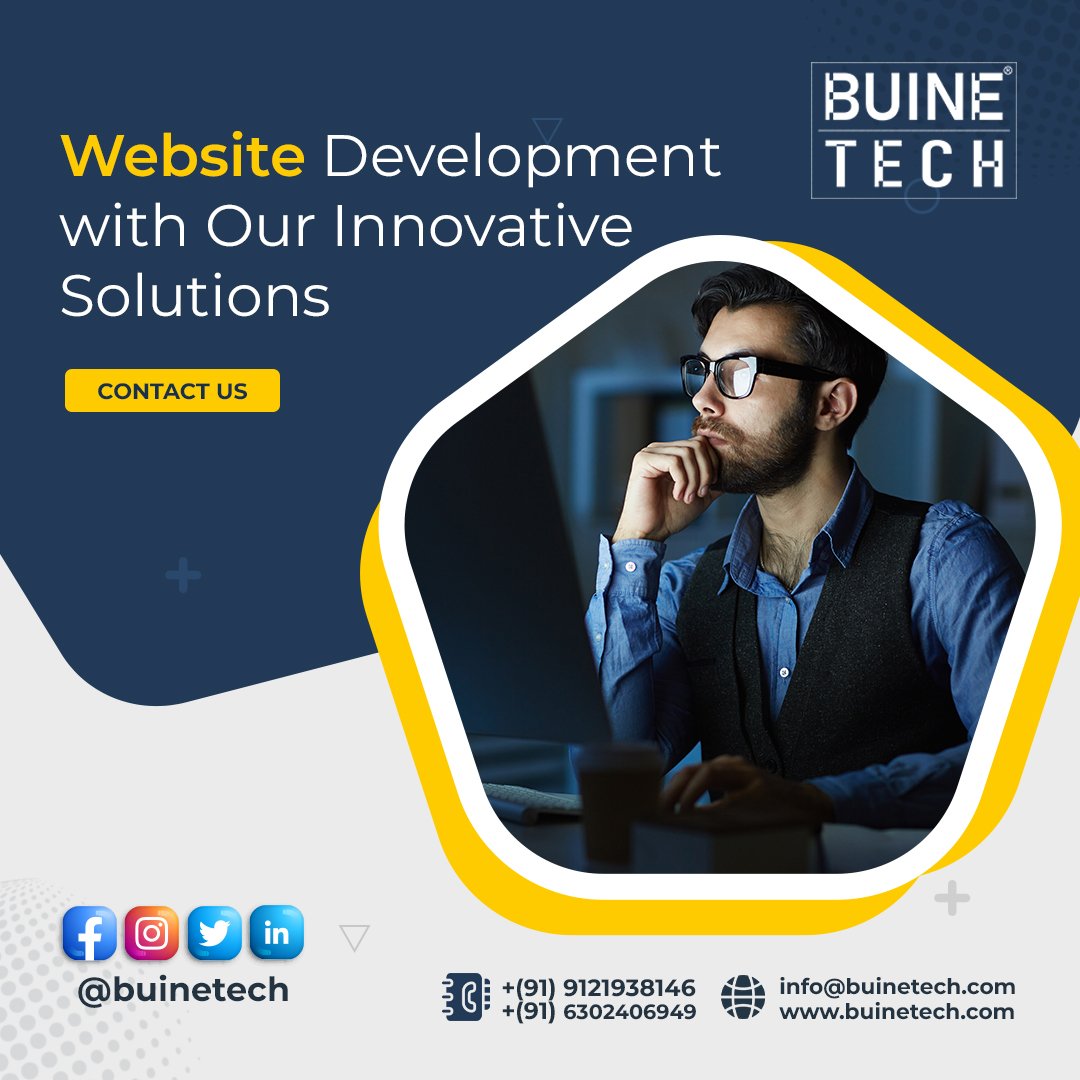 buinetechnogies's tweet photo. Buine Tech is a creative Web Development Company in Hyderabad,
for more visit our website https://t.co/ZoaP9ofwIS
#buinetech #webdevelopment #development #enterprises #starup #growth #service #infulence #technology #business #website #hyderabad #webdeveloper #webdesignagency https://t.co/6cK0IFRDmx