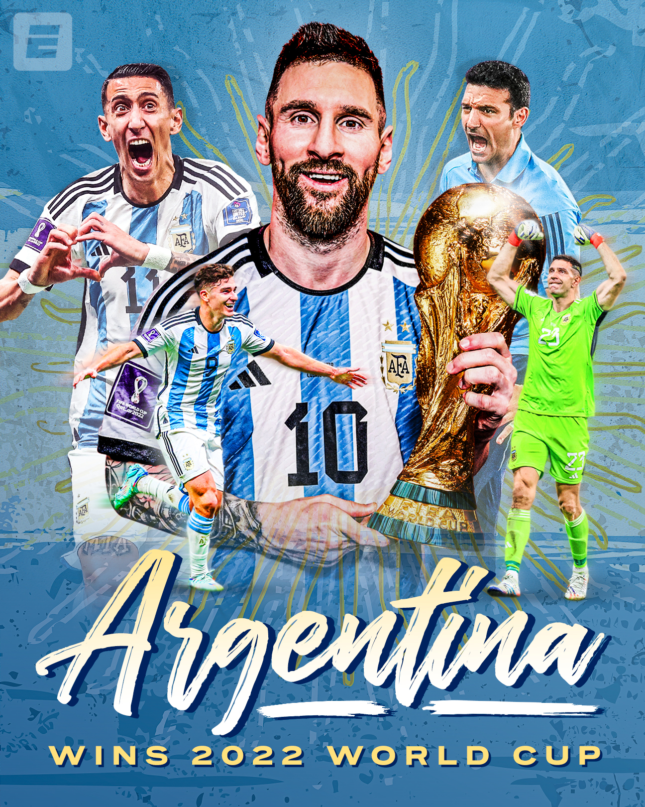 ESPN on X: 'MESSI AND ARGENTINA ARE WORLD CUP CHAMPIONS 