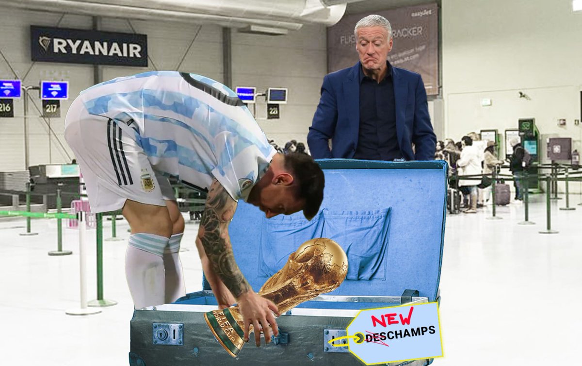 Ryanair's tweet photo. Did you pack the bag yourself, sir? #NewChamps https://t.co/QX2XRJ5y7k