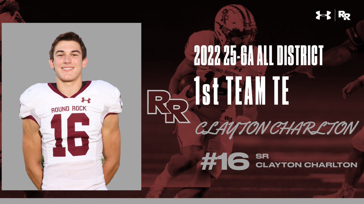 Congratulations to <a href="/Ccharlton_8/">Clayton Charlton</a> on being named First Team Tight End for District 25-6A. 

#Brotherhood   #BREAL