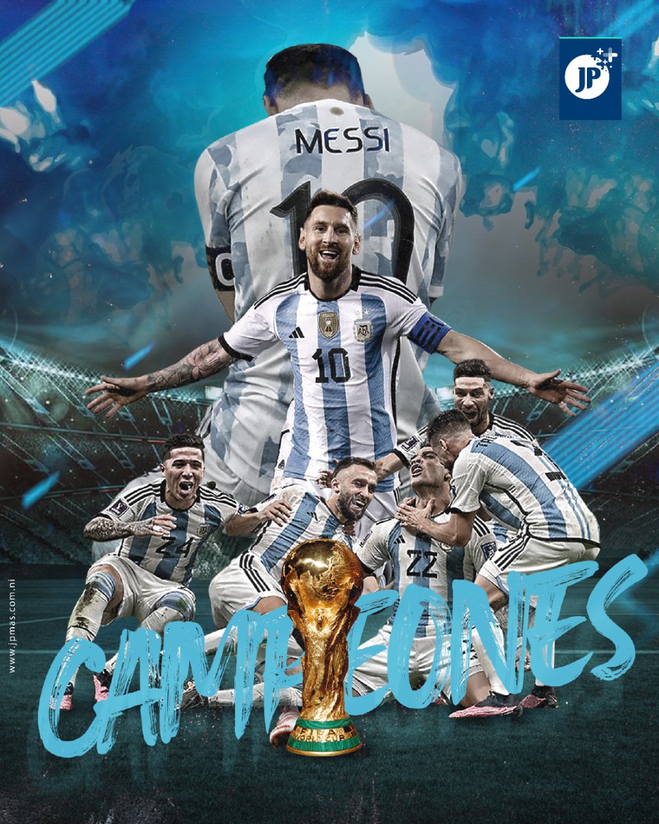¡DE DIEGO A MESSI! ¡#ARGENTINA CAMPEÓN! 🇦🇷🇦🇷🇦🇷

¡En un partido de infarto que llegó hasta los penales, la albiceleste triunfa ante la selección francesa y conquista, después de 36 años, la Copa Mundial FIFA! #Qatar2022
#ArgentinaVsFrance
¡CAMPEONES!