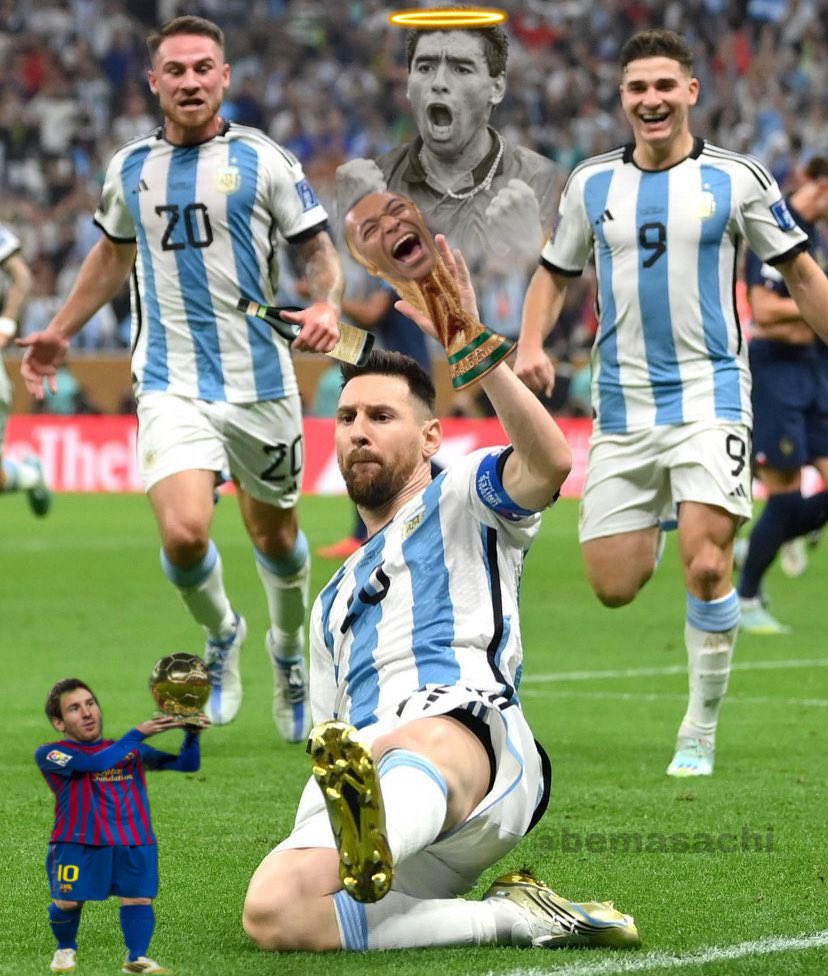BeatrizSandi's tweet photo. Se la llevó Messi con Argentina 
#SeleccionArgentina #FIFAWorldCup #Qatar2022 https://t.co/ufKN0JdnOq