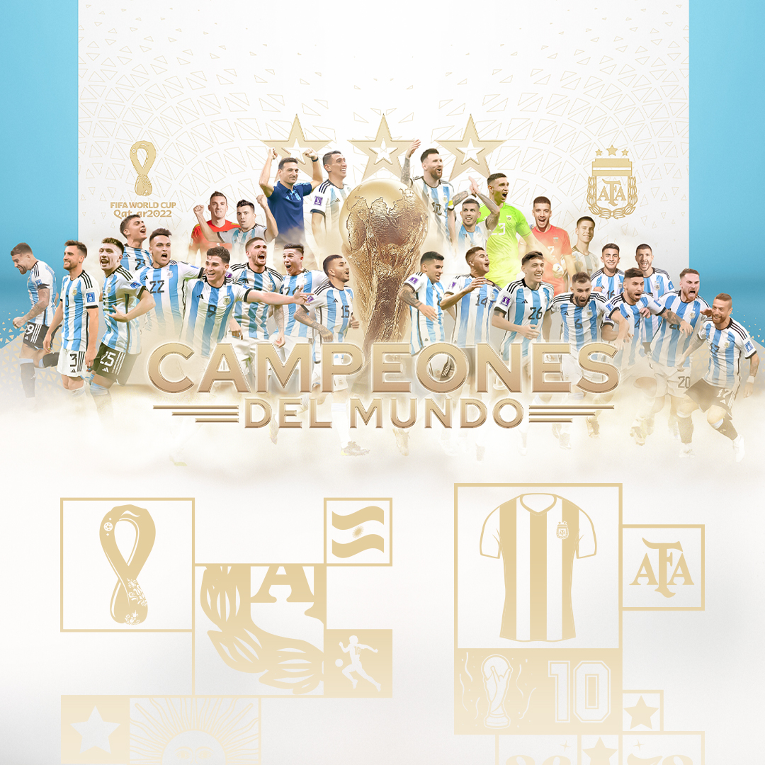 #Qatar2022 Gritemos #TodosJuntos... 🇦🇷🔥🏆¡¡¡SOMOS CAMPEONES DEL MUNDO!!!🏆🔥🇦🇷