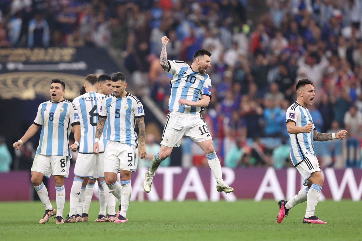 36 year redemption arc in the making.

What a fucking game, what a tournament.

Easily one of the most memorable world cup finals.

So many masterful performances, Di Maria, Mbappe, Martinez.

Messi truly deserves this. There is no second best.