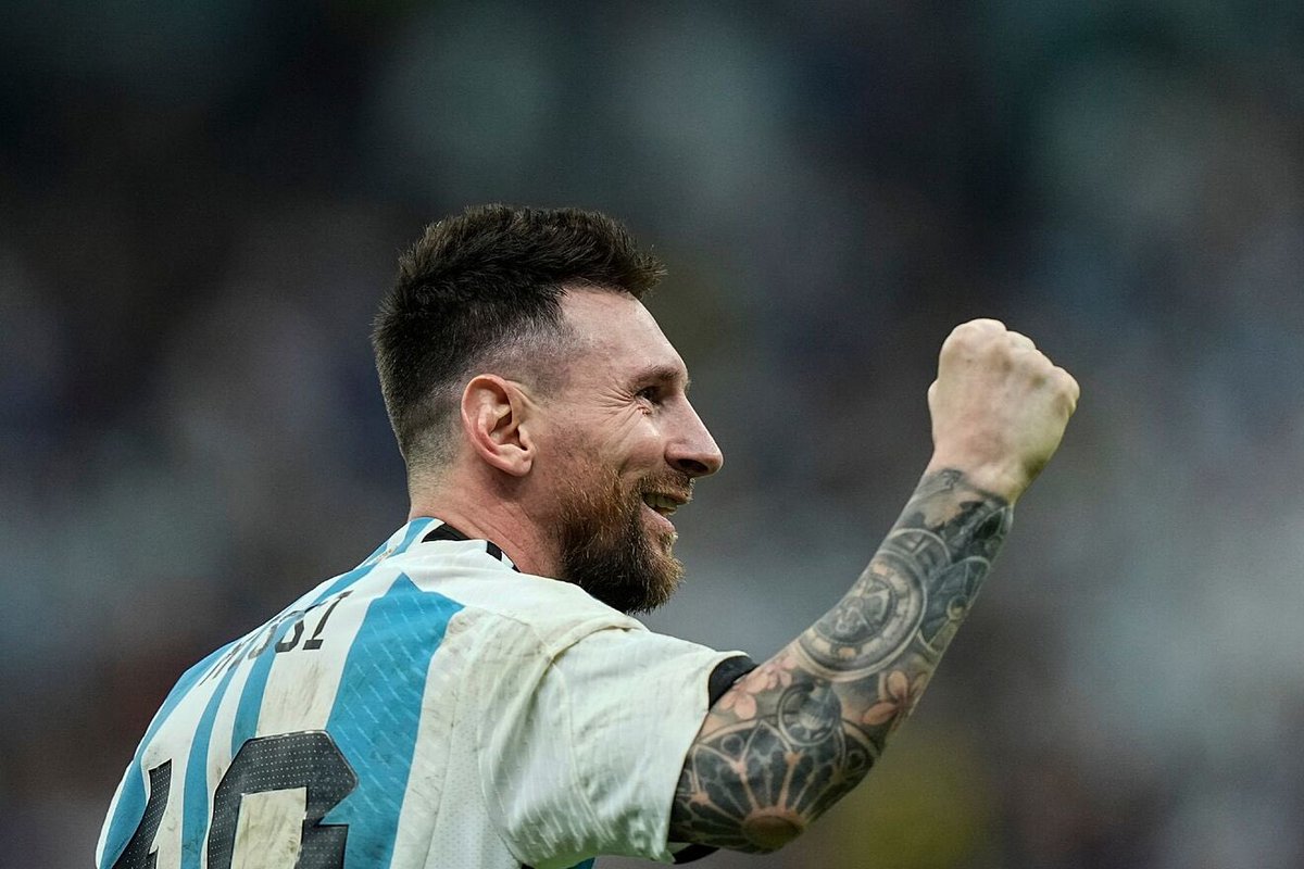 Lionel Messi - in the first World Cup since Maradona’s death, with Pele’s health failing - returns the World Cup to Argentina by beating his heir apparent in quite possibly one of the greatest games of all time. 

Literal perfection.