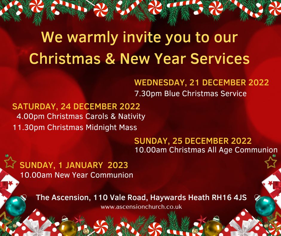You're invited! Please join us over the Christmas and New Year period. We'd love to see you ❤️

#Christmas2022 #NewYear2023 <a href="/ChichesterDio/">Chichester Diocese</a>