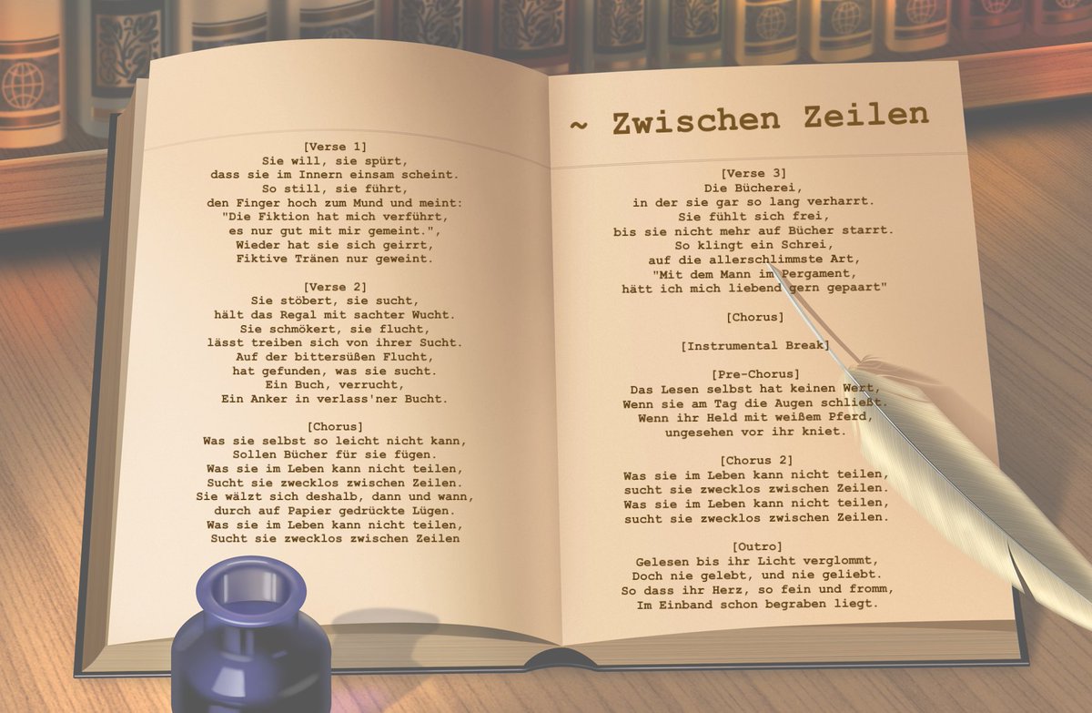 FrostyWriting's tweet photo. First song text that will make it onto this platform and account °>°
probably gotta raise the question of me using two languages at once but ehhh. Nevermind.
Hope you like it :p https://t.co/lE0M542uDI