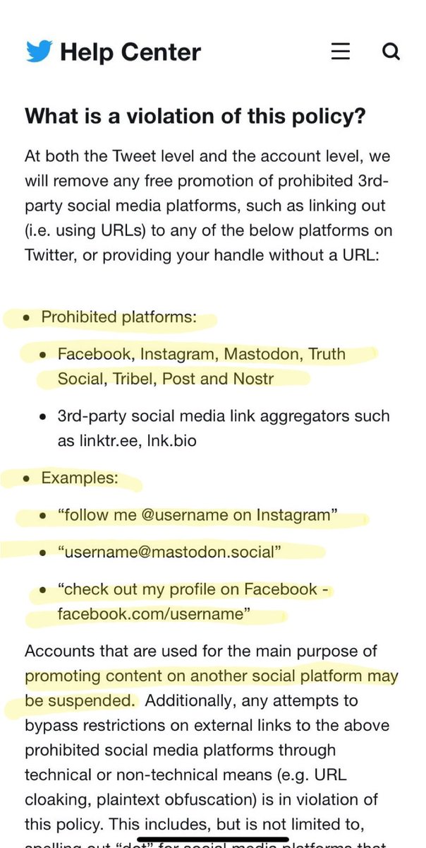 JayinKyiv's tweet photo. Officially, Musk will now ban those that mention other social media platforms. https://t.co/EUh8ebZm7h