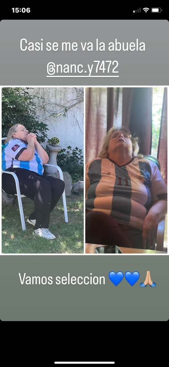 Casi se me va la abuela😂
Vamos argentina carajo💙💙🙏🏼