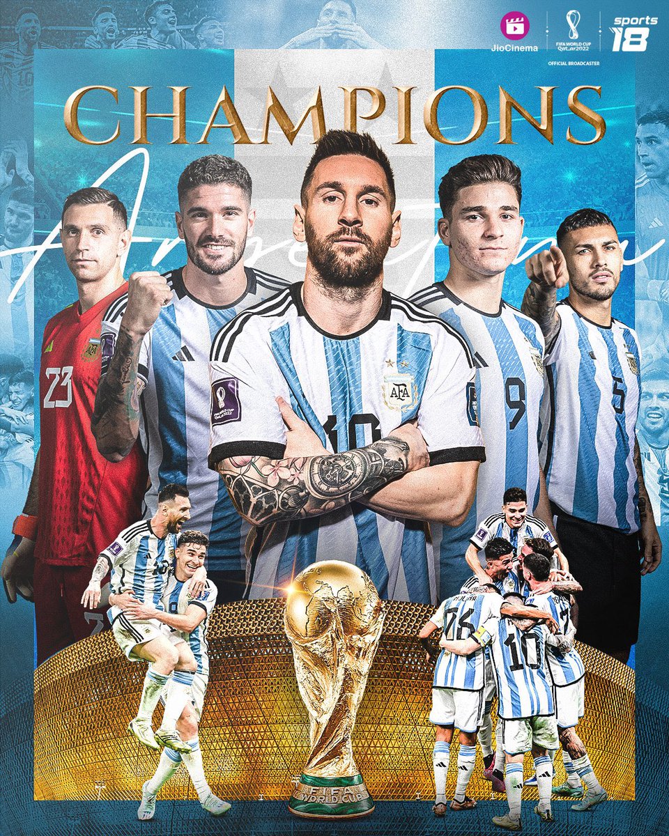 sunilgupta2704's tweet photo. Football is complete. The earth is aligned. Heavens are United.
Vamos.. Argentina and Messi are the champions!! #FIFAWorldCup #Fifahindi #Messi𓃵 https://t.co/Ch4o3VlkUn
