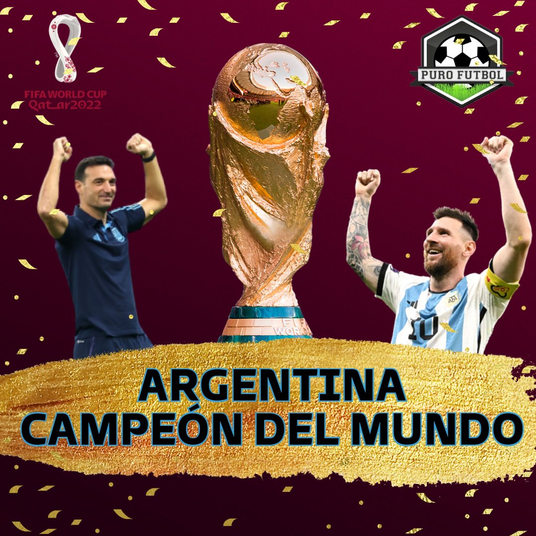 🇦🇷⭐⭐⭐🇦🇷

ARGENTINA CAMPEÓN DEL MUNDO