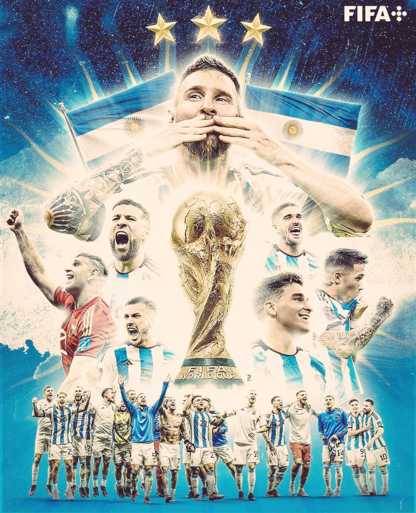Quique_ok's tweet photo. CAMPEONES DEL MUNDO! 🇦🇷 https://t.co/UxGQVjE1SU