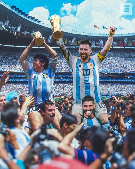 dncosta's tweet photo. From afar, it seemed all Maradona ever wanted was to see Argentina be World Champion again. It’s a shame he did not get to see it.

Messi wins the only trophy he was missing. What an otherworldly career. https://t.co/I0eaz42RGH