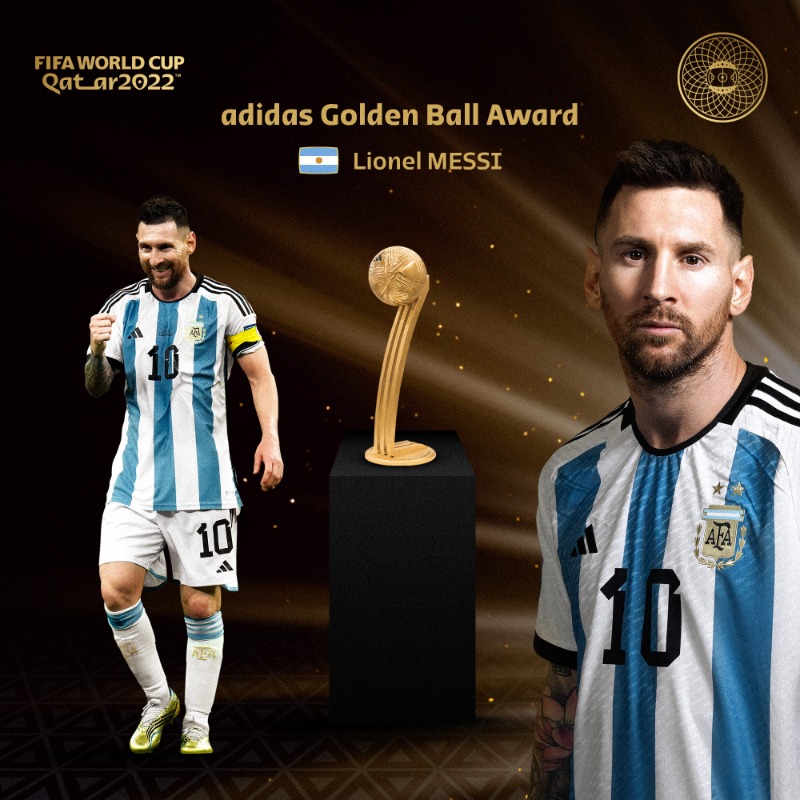 effect as schrijven FIFA World Cup on Twitter: "⭐️ MESSI ⭐️ Our @adidas Golden Ball Award  winner! #FIFAWorldCup | #Qatar2022" / X