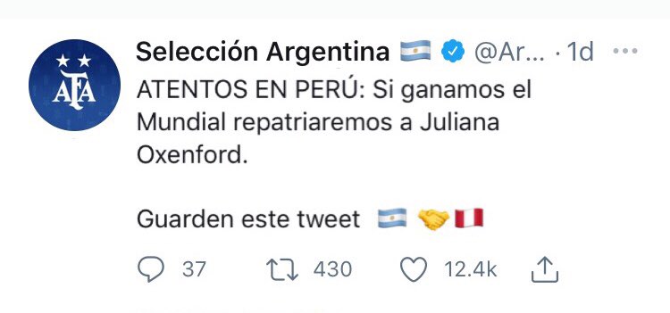 Uncafecommie's tweet image. Argentina cumple tu promesa. 🙏🏼