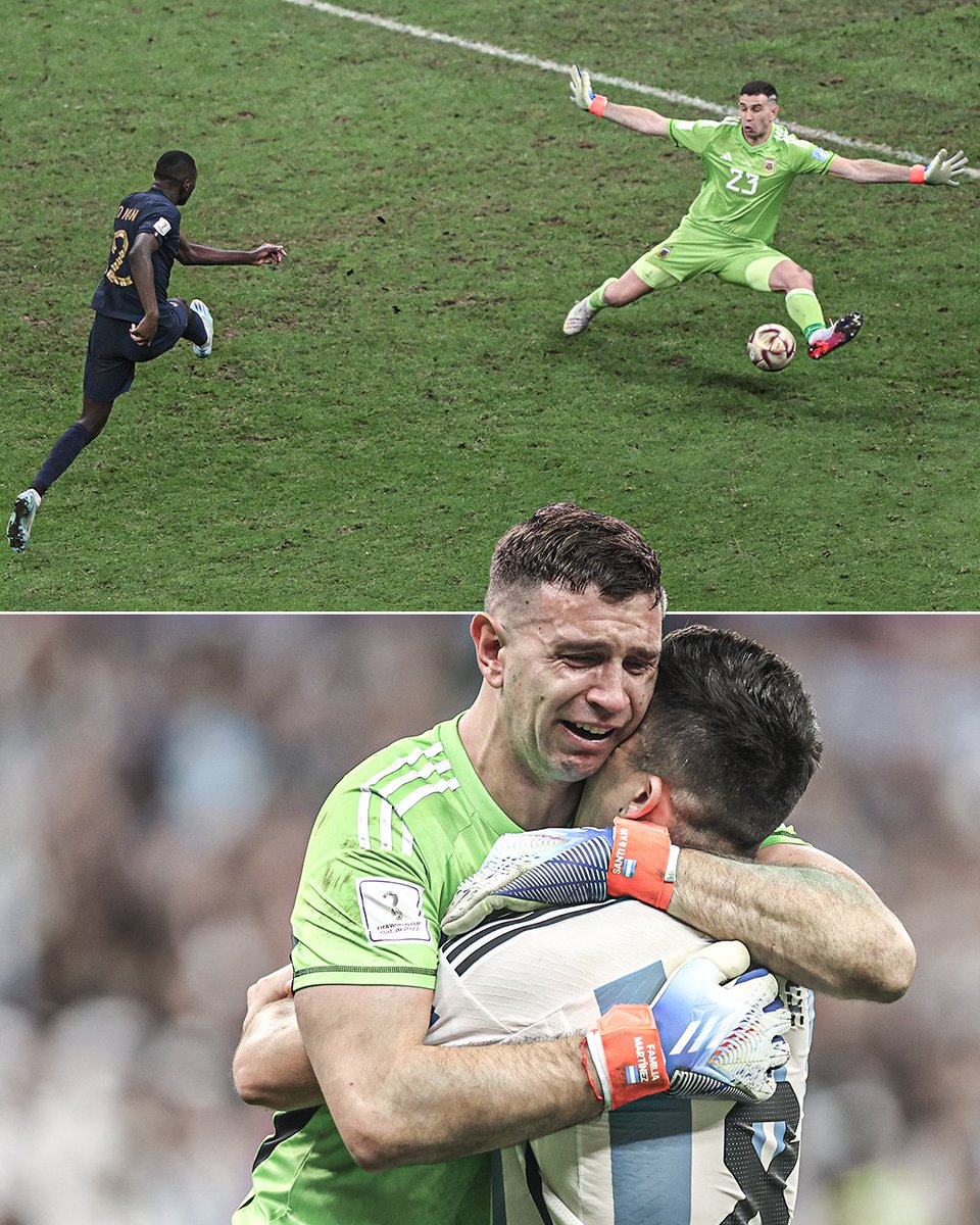 Lionel Messi might have won MOTM but this 120+3' save from Emiliano Martinez saved Argentina's World Cup 🇦🇷❤️