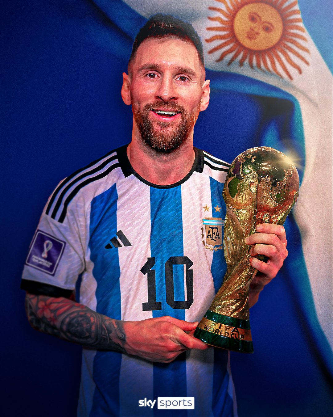 What records and awards does Argentina's Lionel Messi hold