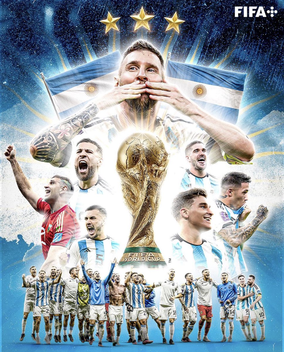 Trabajar duro por algo que nos interesa, se llama estrés. Trabajar duro por algo que amamos, se llama pasión.
Somos Campeones del Mundo 🇦🇷💙

“La Mano de Dios y Los Pies De Cristo”
@fifaworldcup <a href="/afaseleccion/">argentinaseleccion</a> <a href="/leomessi/">レオメッシー</a> @angeldimariajm 🥹🙌🏼
#campeones #worldcup2022 #argentina