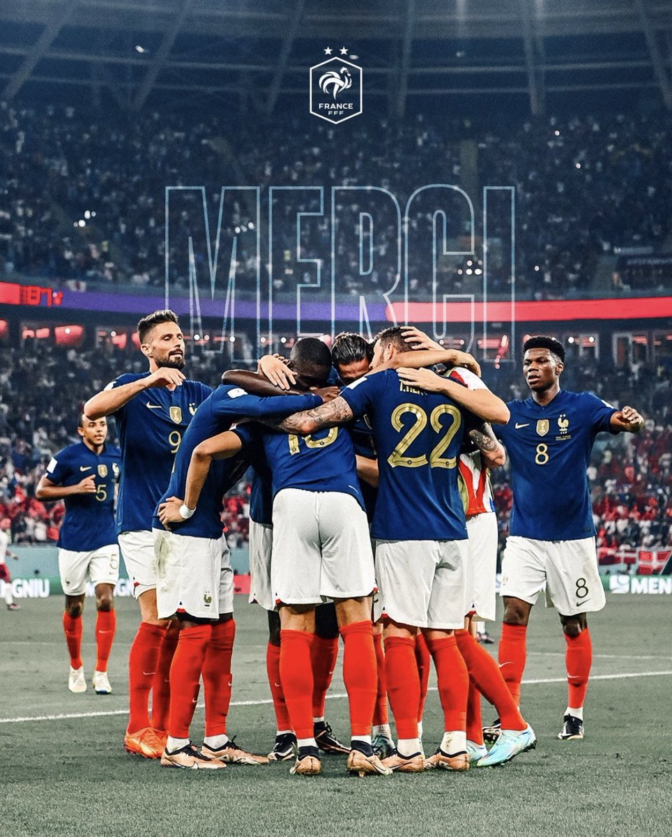 Très proches de l'exploit, nos Bleus se sont battus et nous ont fait vibrer jusqu’à la dernière seconde ! Merci de nous avoir tous rassemblés, tout au long de ce formidable parcours 🇫🇷⚽️