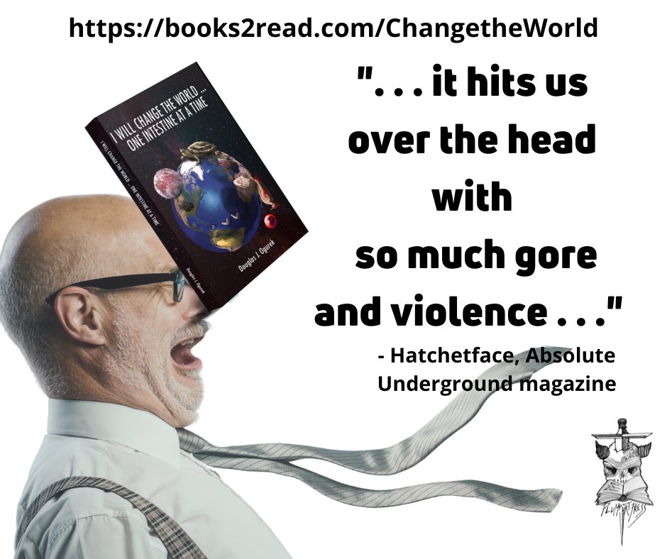 We call this a compliment of the highest order. 

Find out why <a href="/unsplatter/">Douglas J. Ogurek</a>'s debut unsplatterpunk collection is hard to stomach. #gross #gore #violence #KindleUnlimited #horror #splatterpunk #unsplatterpunk #bizarro

books2read.com/ChangetheWorld