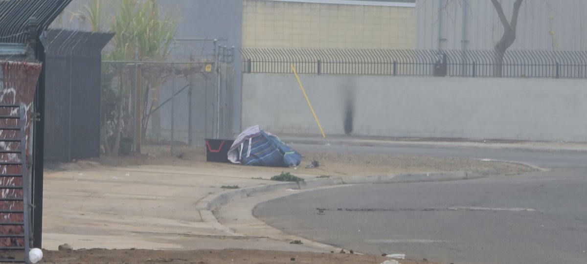 WeInvisible's tweet image. She was kicked out as a punishment for smoking cigs in her room. This is torture on #Homeless and thier #furbabies. They are going to make her sit out here all day until 5 pm and then they will let her back in. #projecthomekey @GavinNewsom #fresnoshelters #homelessness