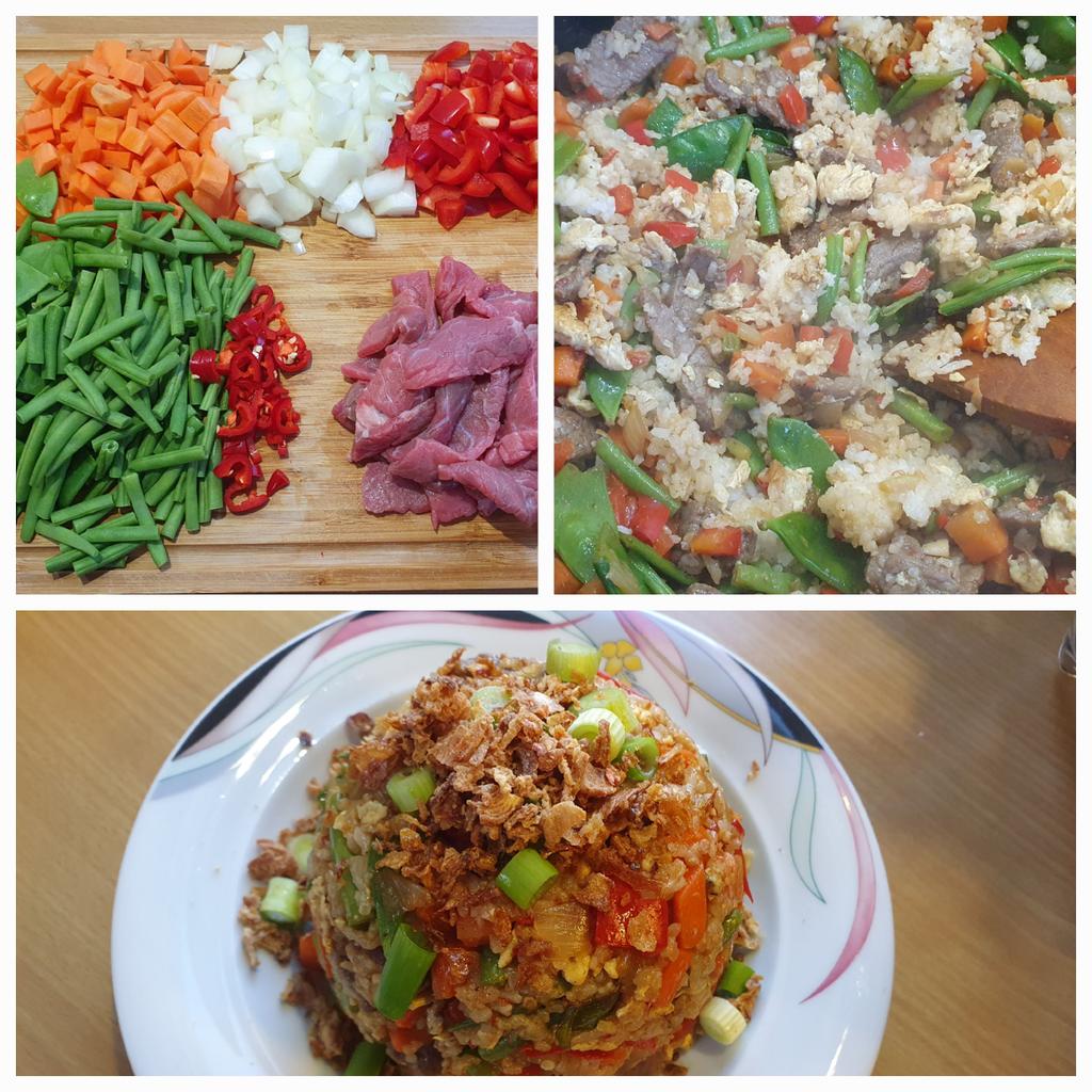 AvarrishK's tweet photo. Fried Rice mit Rindfleisch https://t.co/DMa4wwtDAD