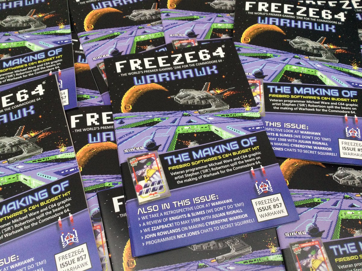 Coming soon to a letterbox near you…
FREEZE64 issue 57 - our WARHAWK issue 🚀🪐👩‍🚀
All new and exclusive content, news and cheats.
freeze64.com/freeze64-issue…

If you’re a fan of the #Commodore64, then you’re going to LOVE❤️ and enjoy FREEZE64 😊👍

#PassionForTheCommodore64