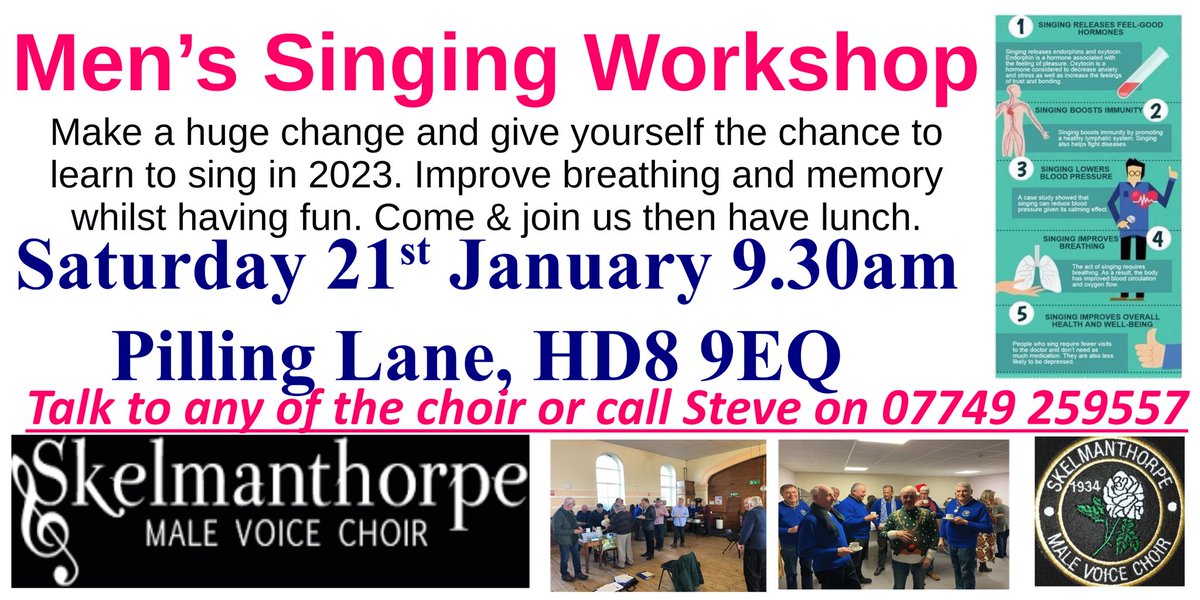 Our New Year taster session in 5 weeks time. <a href="/HD8Network/">HD8 Network</a> <a href="/theshatband/">Skelmanthorpe Band</a> <a href="/musica_kirklees/">Musica Kirklees</a> <a href="/cr8tivekirklees/">Creative Kirklees</a> <a href="/KirkleesEvents/">KirkleesEvents</a> <a href="/KirkleesLibrary/">Kirklees Libraries</a> <a href="/HuddersLive/">Huddersfield Live</a> <a href="/HuddsEvents/">Huddersfield Events</a> <a href="/Huddersfield4U/">Huddersfield</a> <a href="/HuddsHub/">Huddersfield Hub</a>