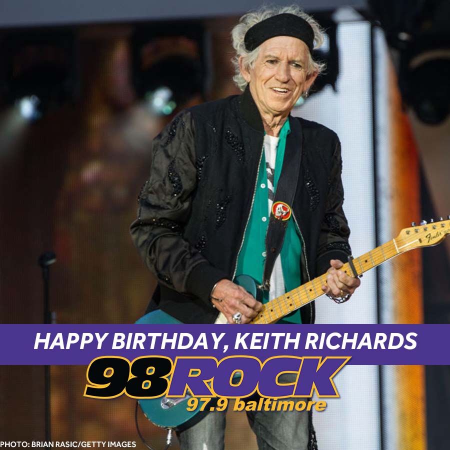 Happy 79th Birthday to Keith Richards of The Rolling Stones  